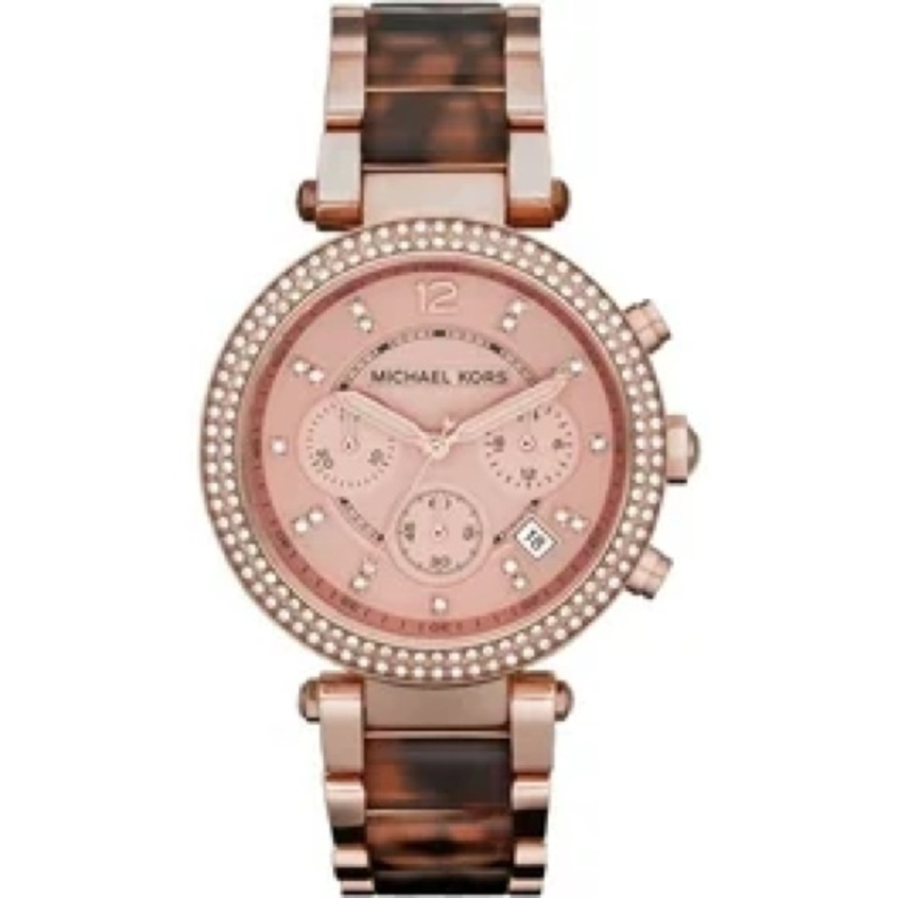 ✨ Michael Kors Rose Gold and Tortoise Shell Women's Watch ✨